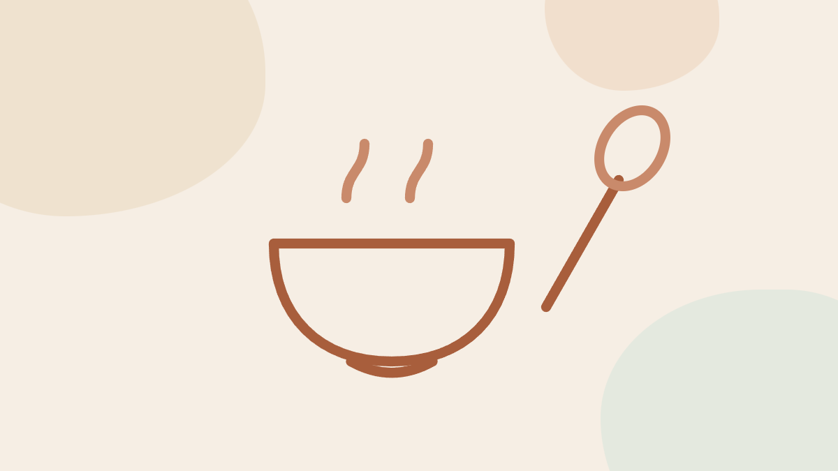 Illustration: bowl and spoon